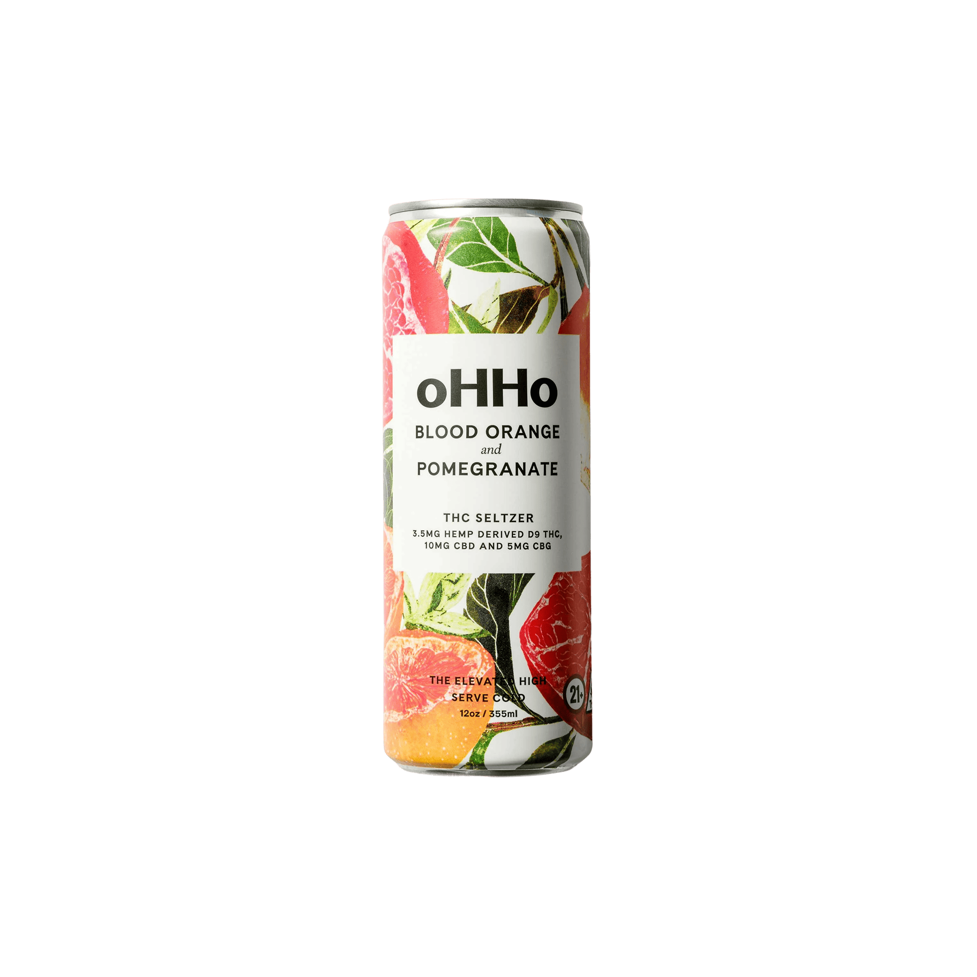 oHHo Blood Orange and Pomegranate Infused Seltzer - 5mg 4pk
