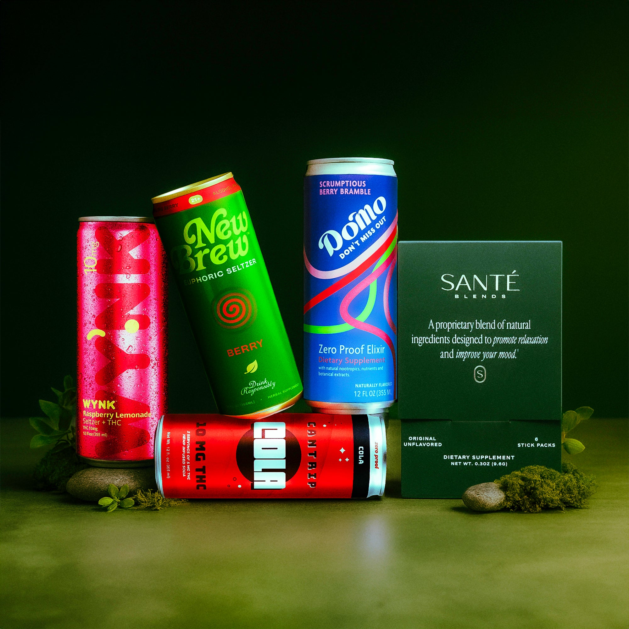 New Buzz Discovery Pack featuring Do'Mo, New Brew, Santé Blends, Wynk and Cantrip Cola