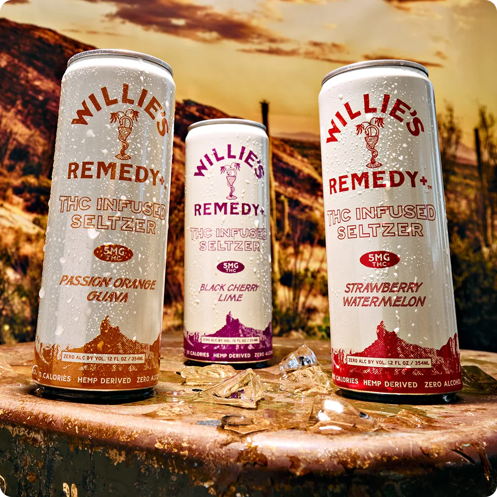 Willie's Remedy+ 5mg THC Infused Seltzer Variety 24-Pack