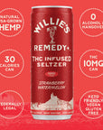 Willie's Remedy+ 10mg Strawberry Watermelon THC Infused Seltzer (12-pack)