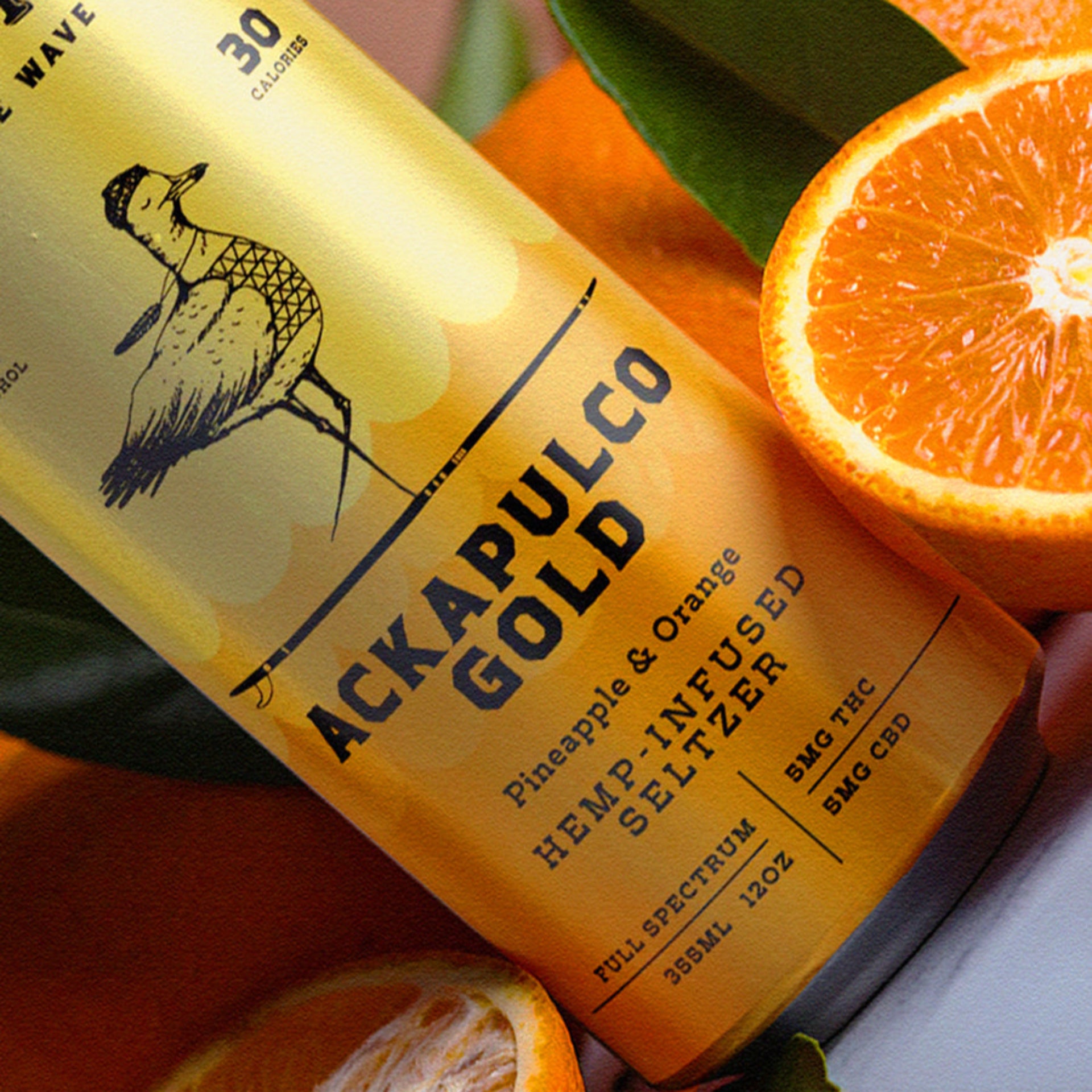 Nantucket Longbird - Ackapulco Gold - Hemp-Infused Seltzer - 12oz 4pk Can