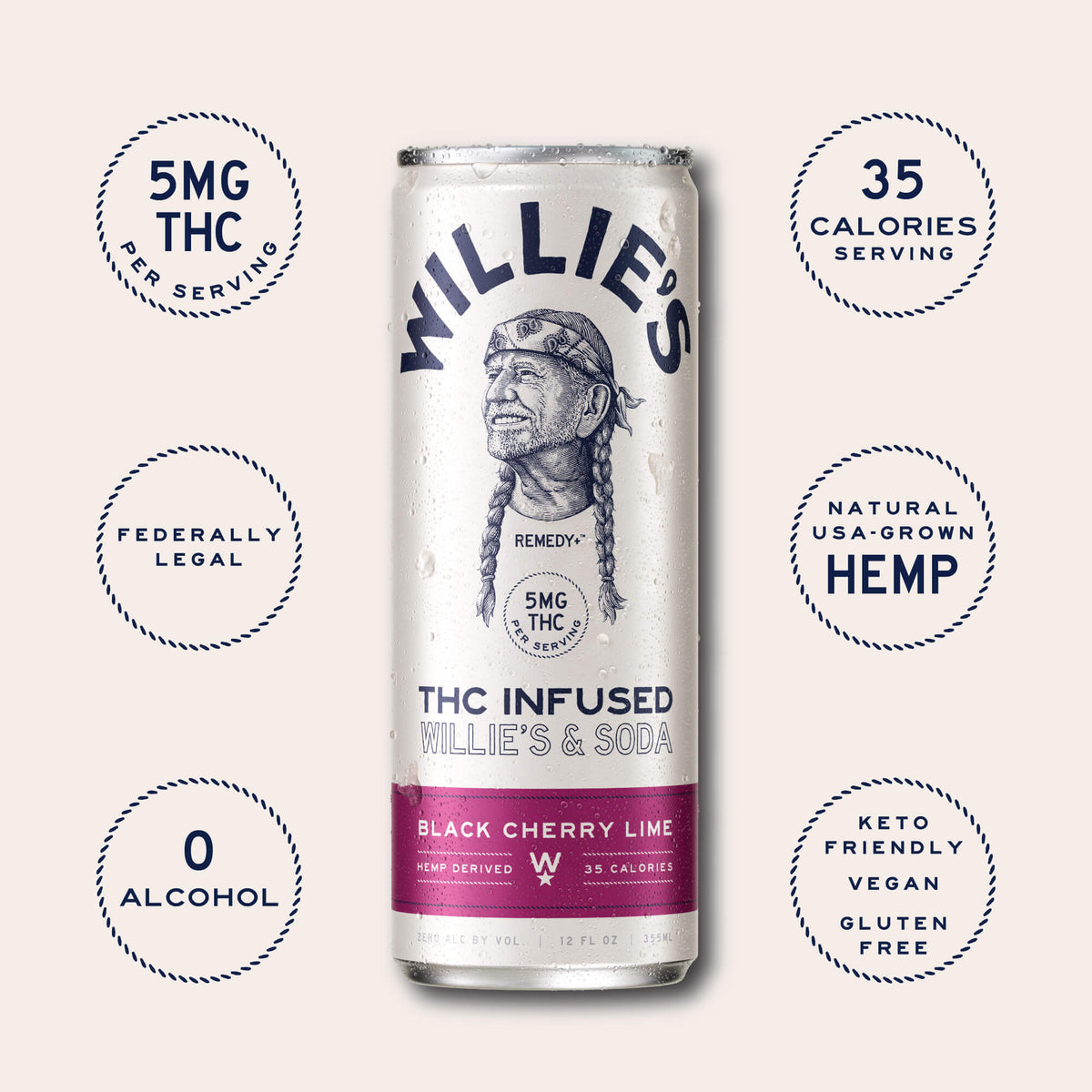 Willie's Remedy 5mg Black Cherry Lime Soda