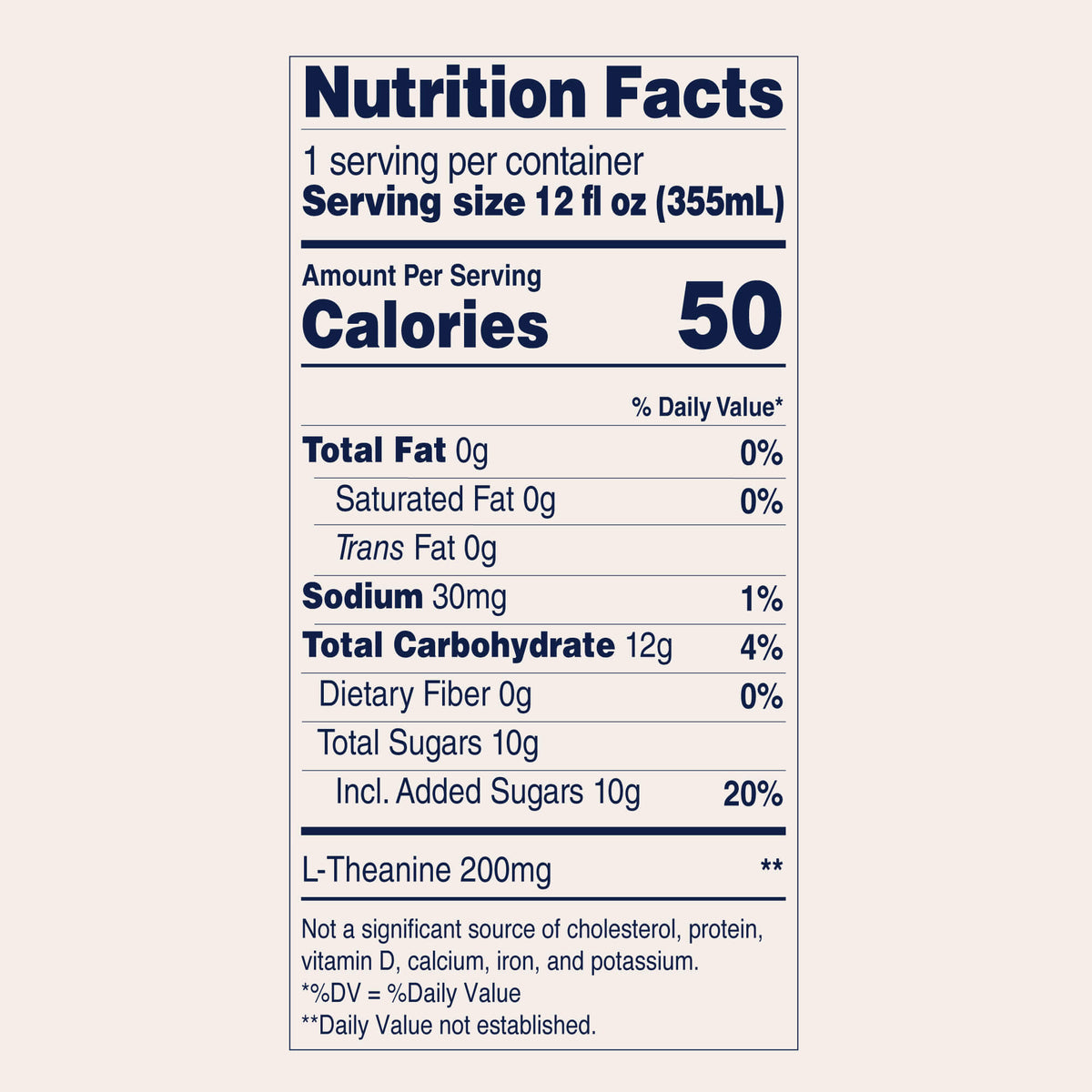 Willie's OG Lemonade 10mg nutritional facts