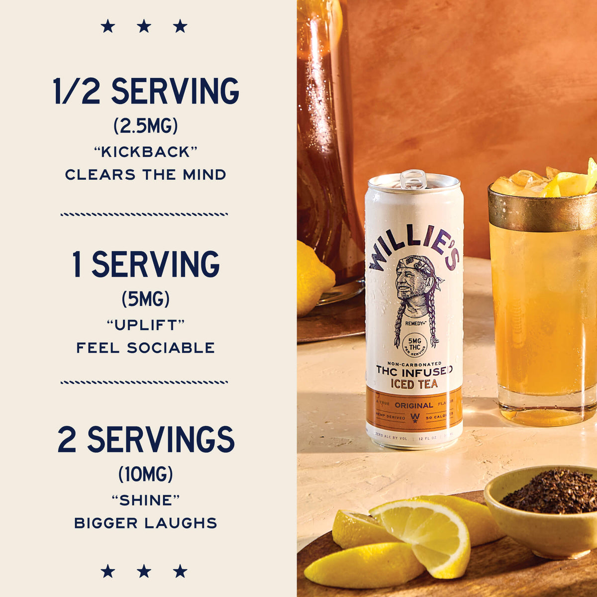 Willie's Remedy THC Infused Iced Tea 5mg Serving Time