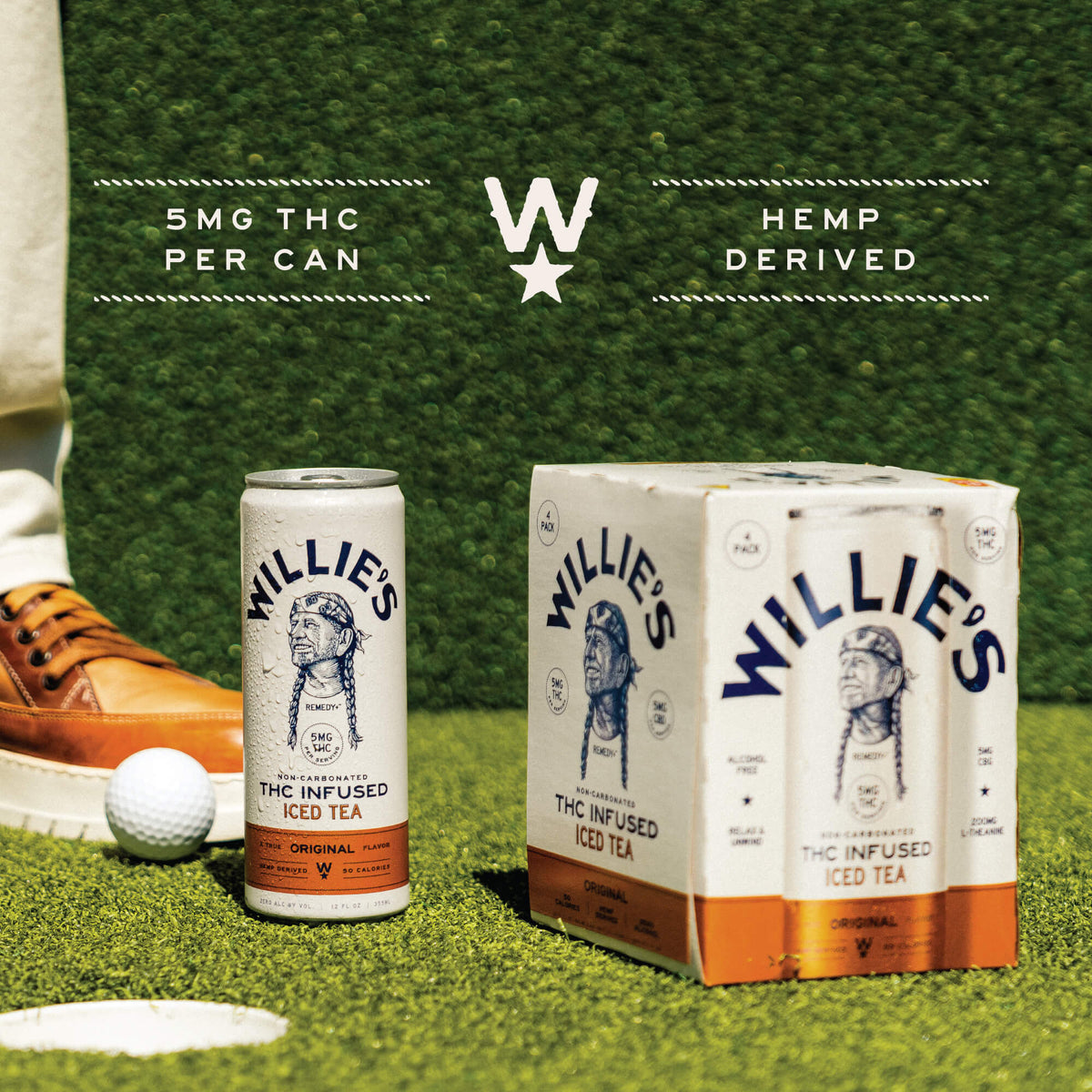 Willie's Remedy THC Infused Iced Tea 5mg Golf Course 4-Pack