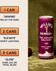 Willie's Remedy+ 10mg Black Cherry Lime THC Infused Seltzer