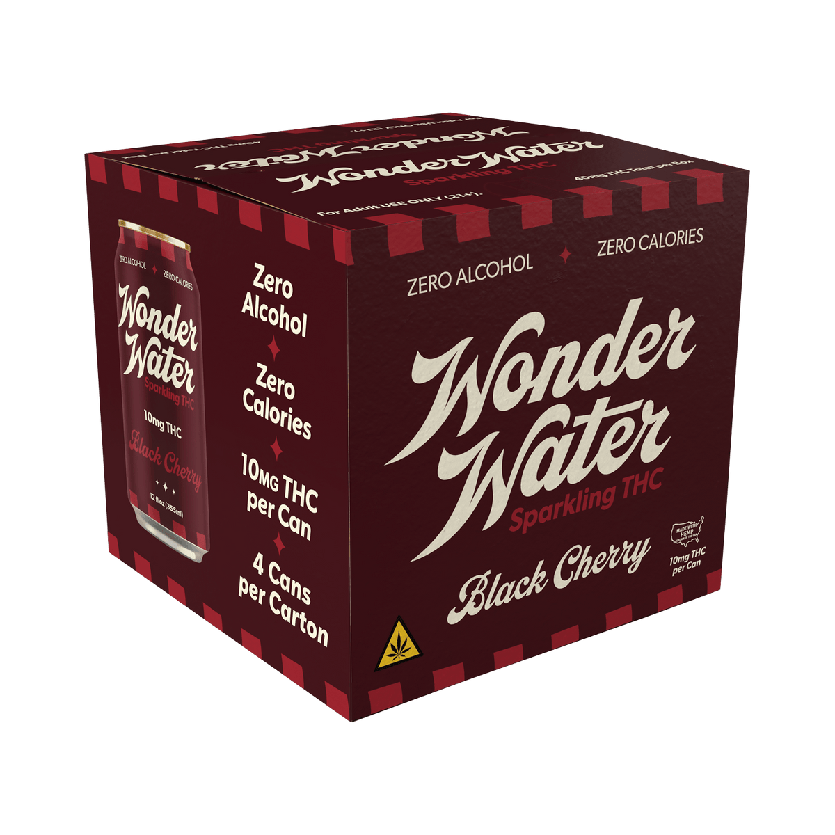 Wonder Water Black Cherry Sparkling THC Beverage