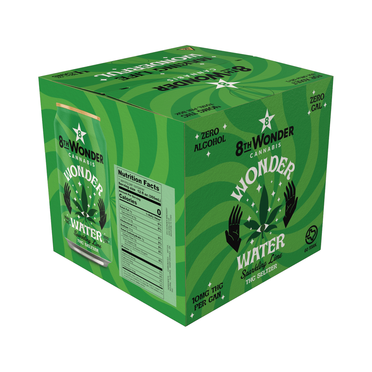 Wonder Water Sparkling Lime THC Seltzer