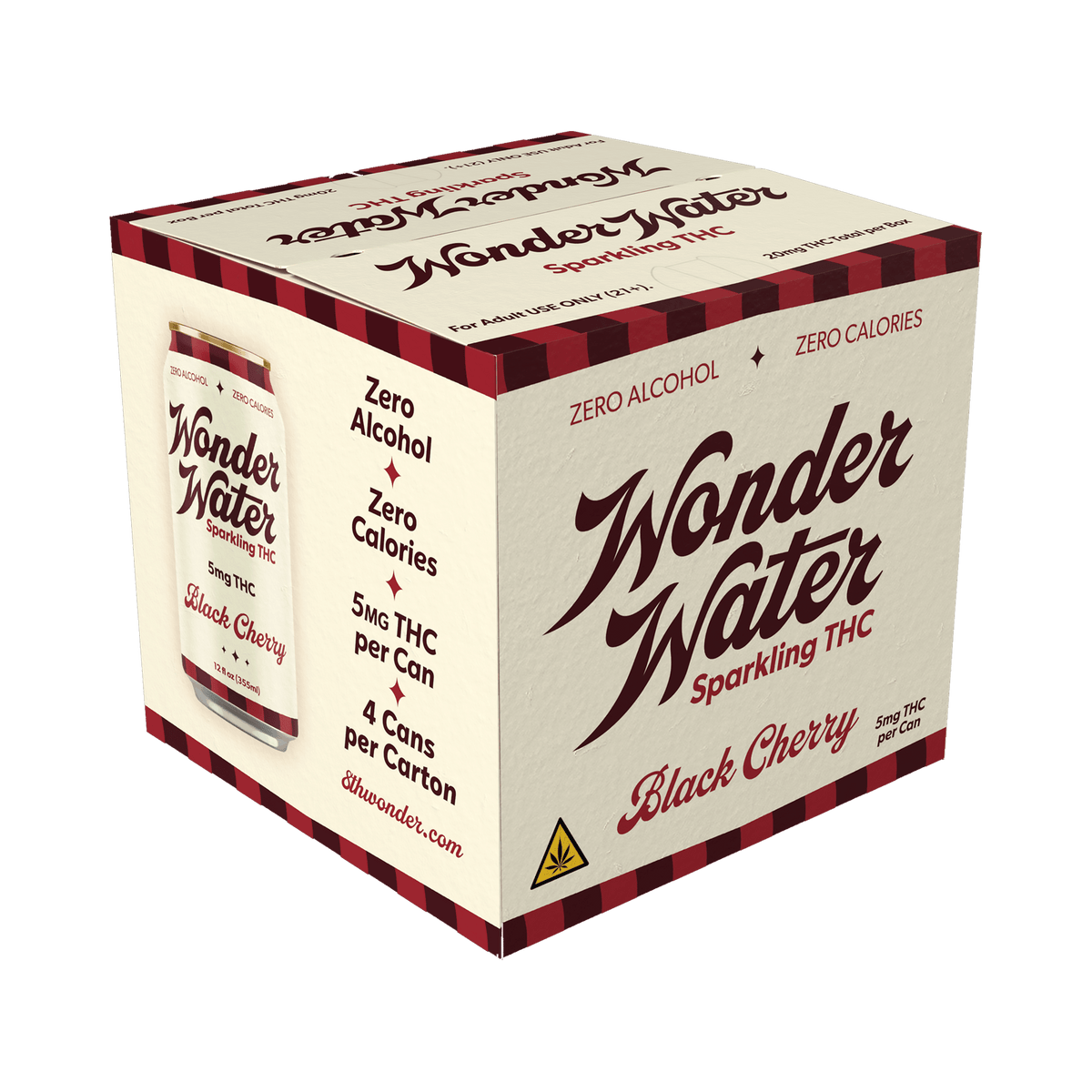 Wonder Water 5mg Sparkling THC Black Cherry