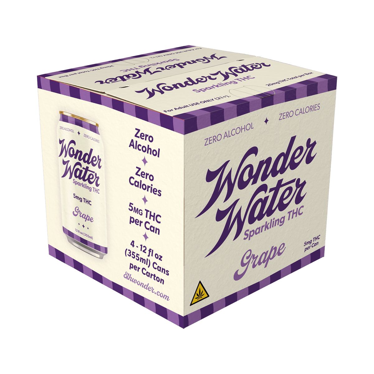 Wonder Water Sparkling THC 5mg Grape