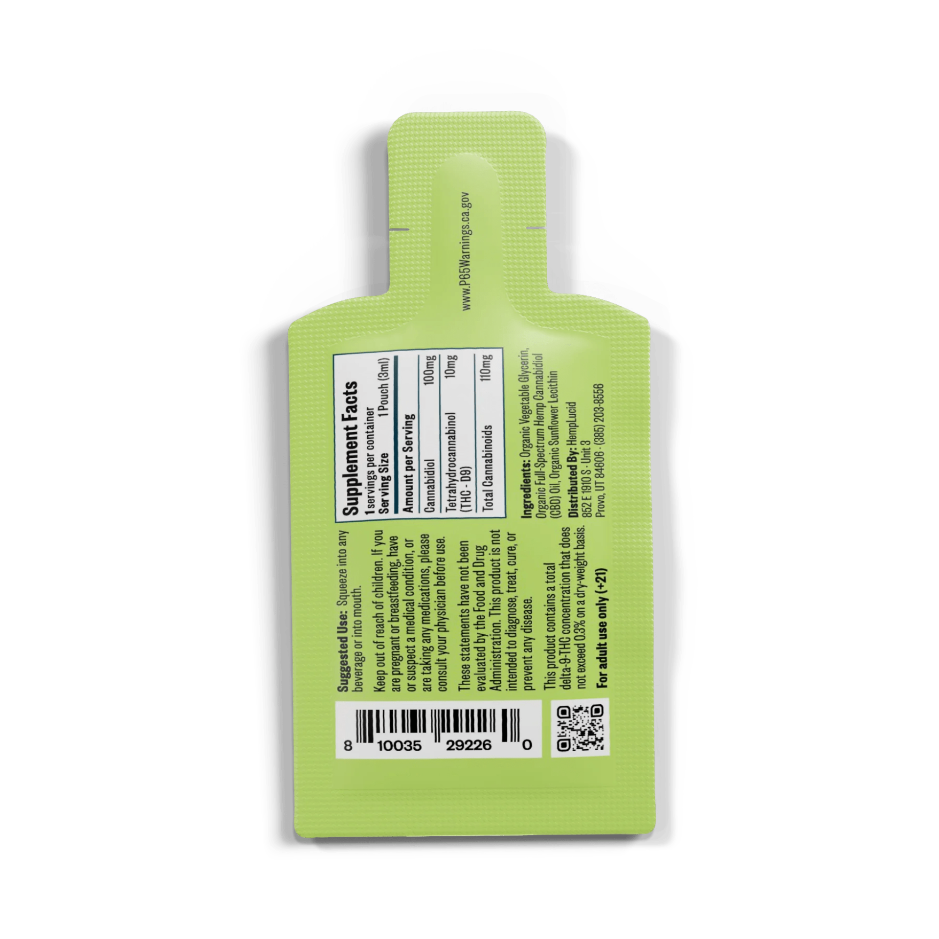 HempLucid - Delta 9 THC 10mg Beverage Enhancer Full Spectrum Water Soluble Single Sachet - Buzz by Boisson