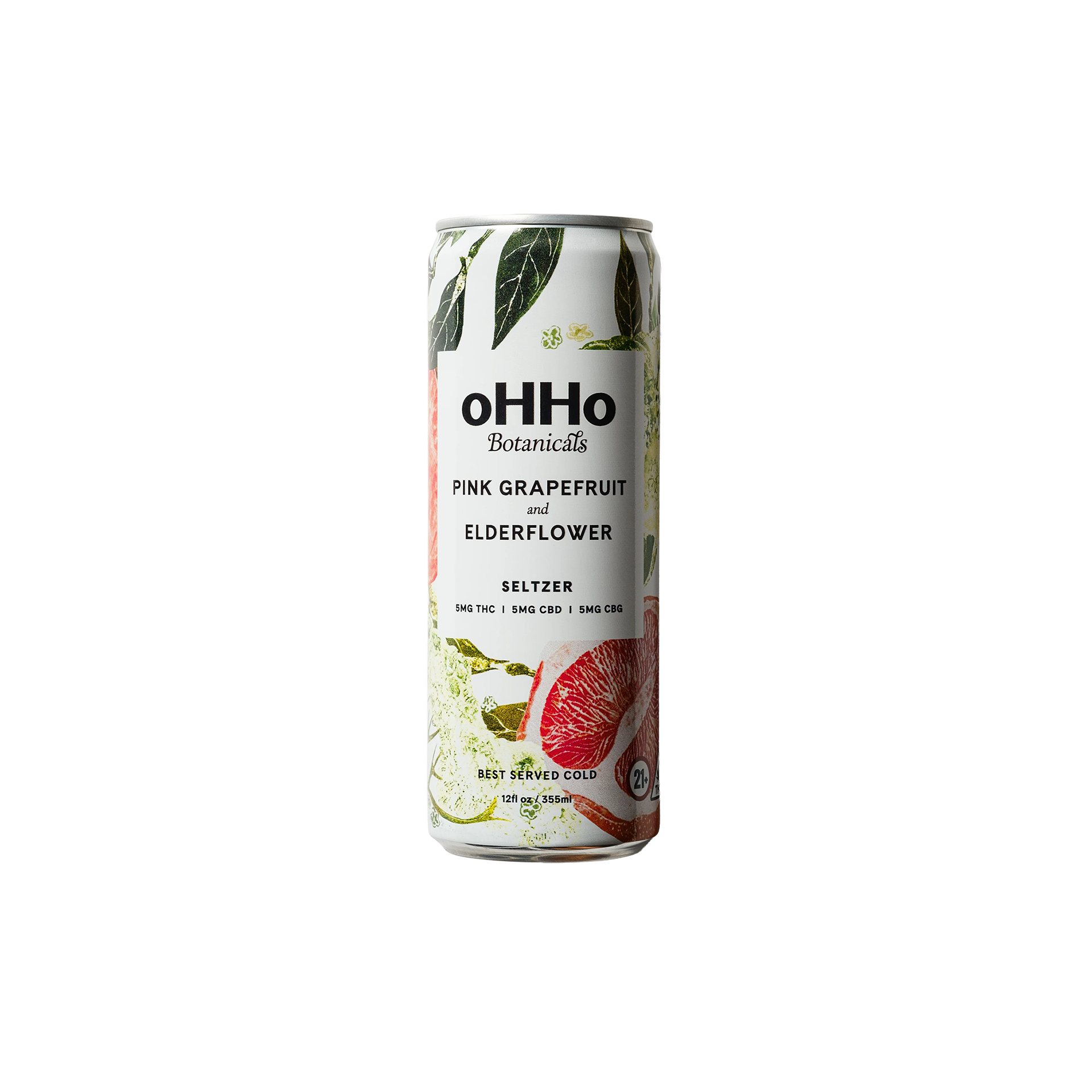 oHHo Pink Grapefruit and Elderflower 5mg THC Seltzer
