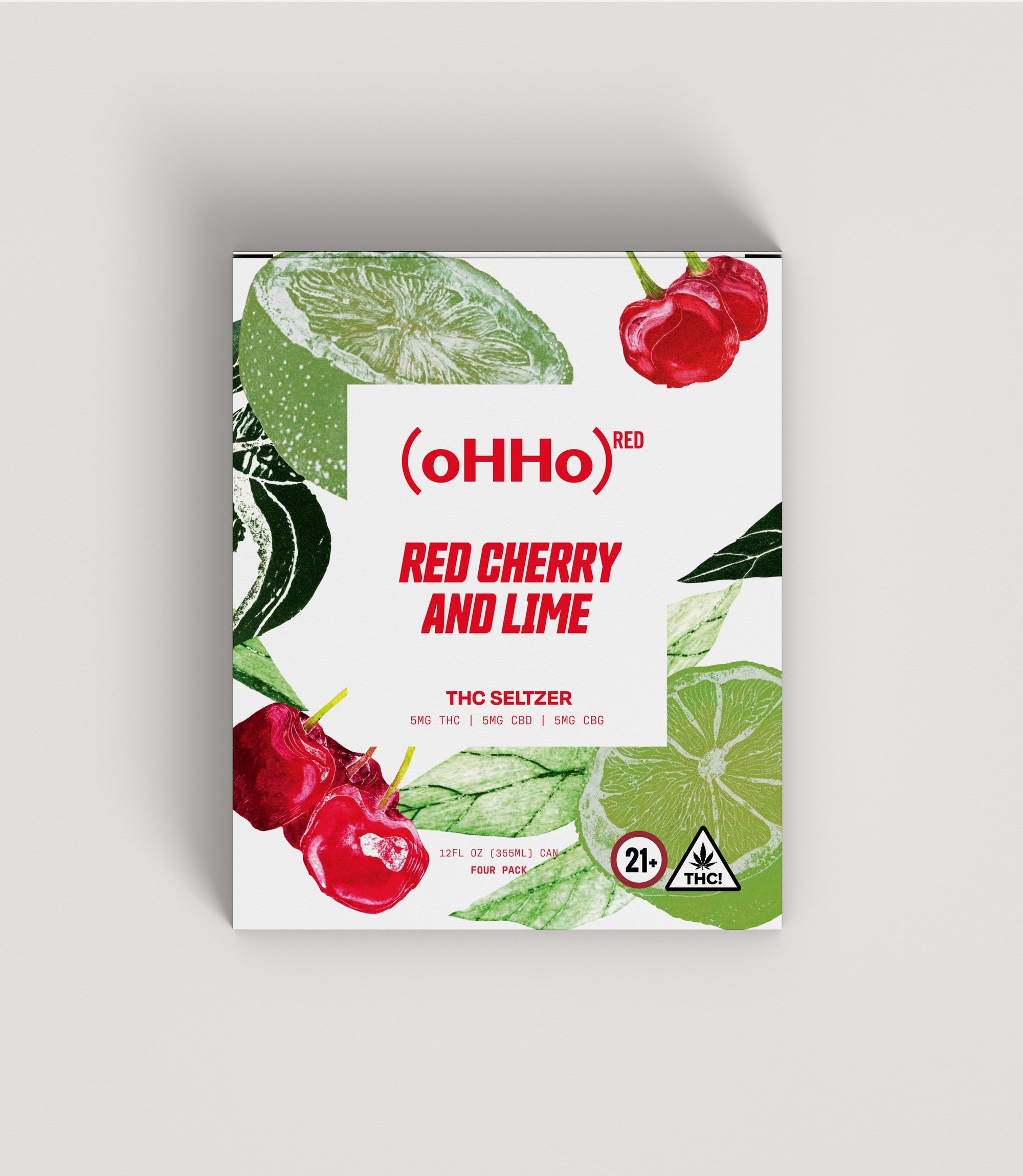 oHHo Cherry and Lime Infused Seltzer - 5mg 4pk - Buzz by Boisson