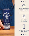 Willie's Remedy THC Infused Willie's & Soda Original activation time (15-30 mins)