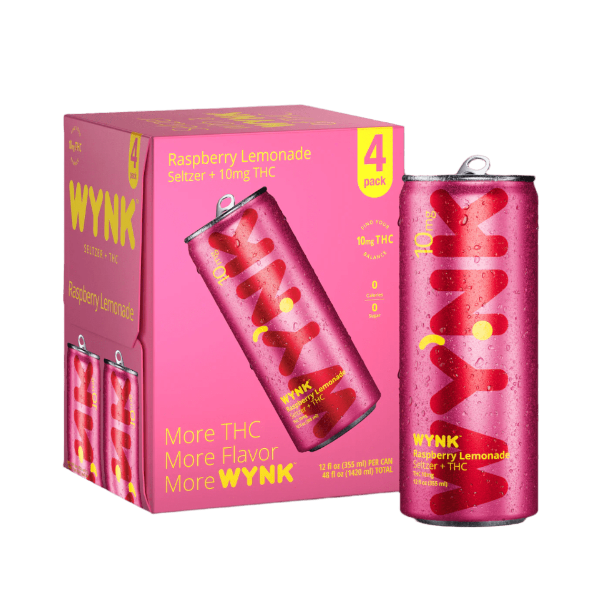 Wynk - Raspberry Lemonade - 10mg THC Seltzer - 4pk - Buzz by Boisson